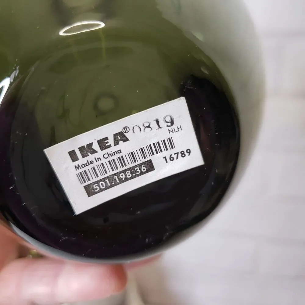 Vintage IKEA Salong Hand Blown Smoky Grey Glass Vase 8